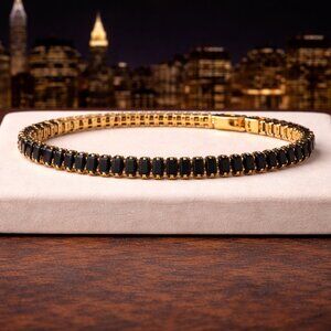 Black Gold Tone Bracelet | Fashion Bracelet | Elegant Chain Bracelet |